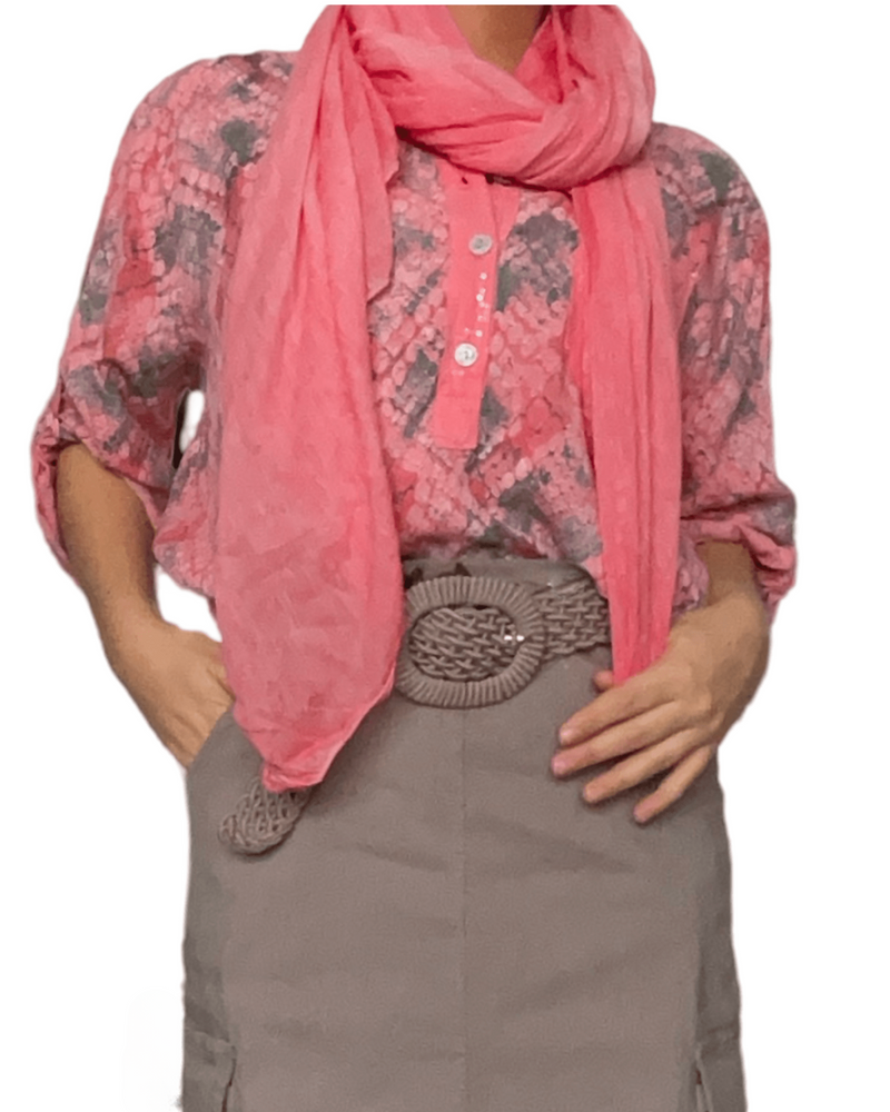 NEW - Blouse corail avec imprimé serpent