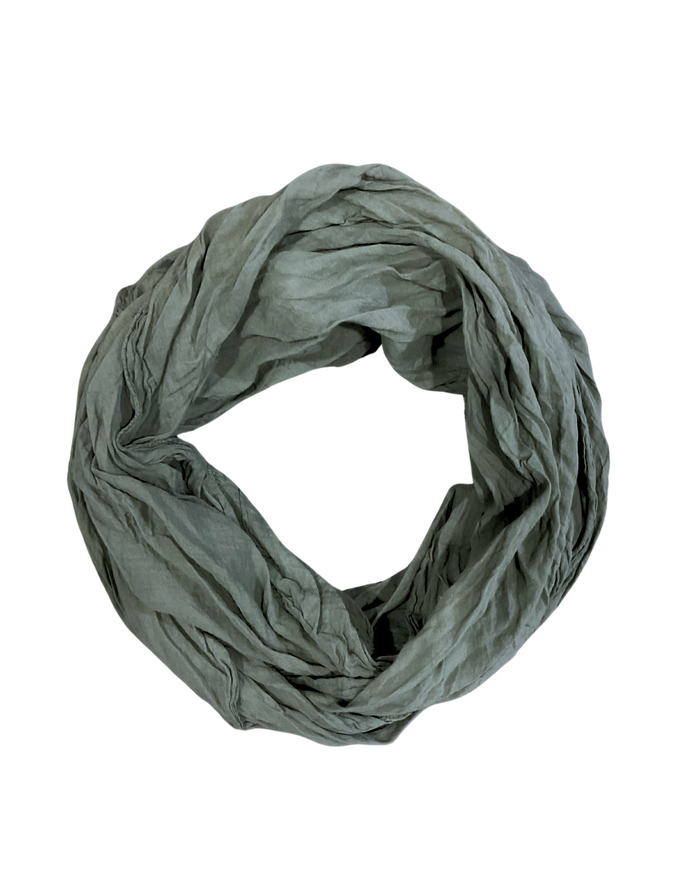 Foulard kaki 100% coton pour femme.