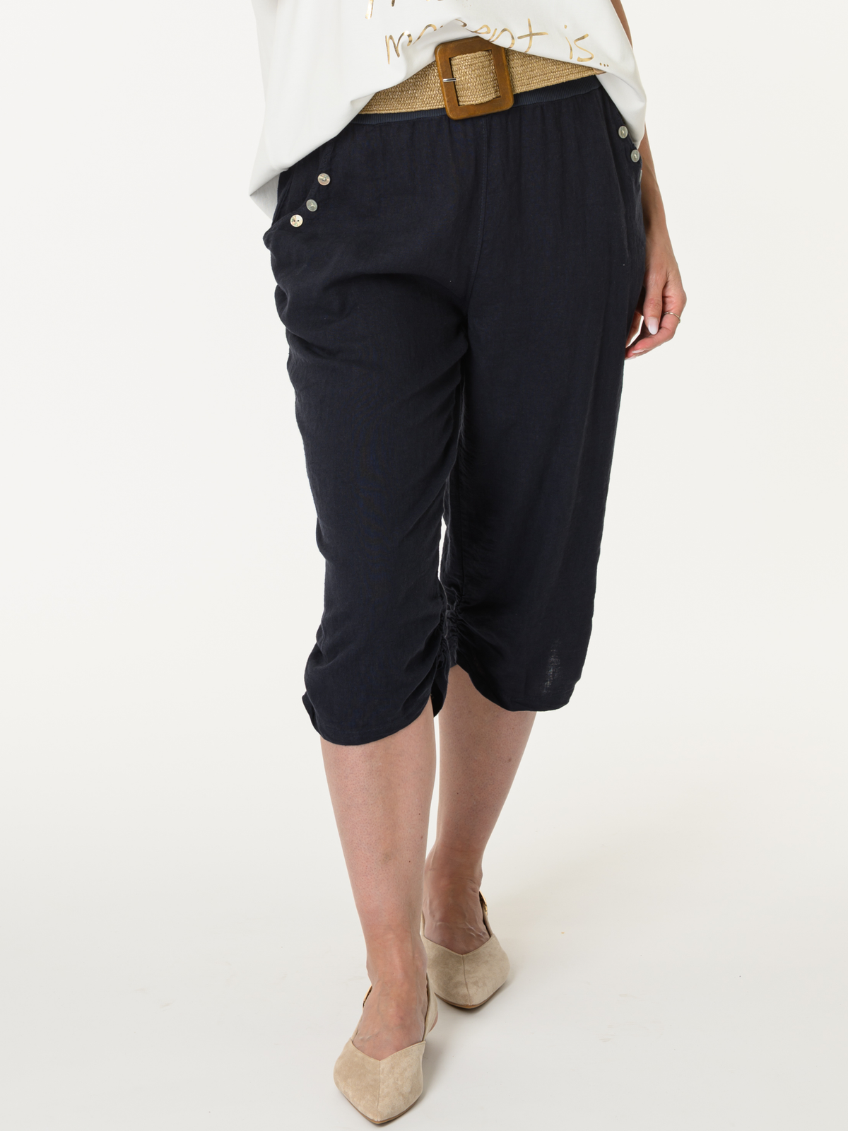 Capri marine à taille élastique