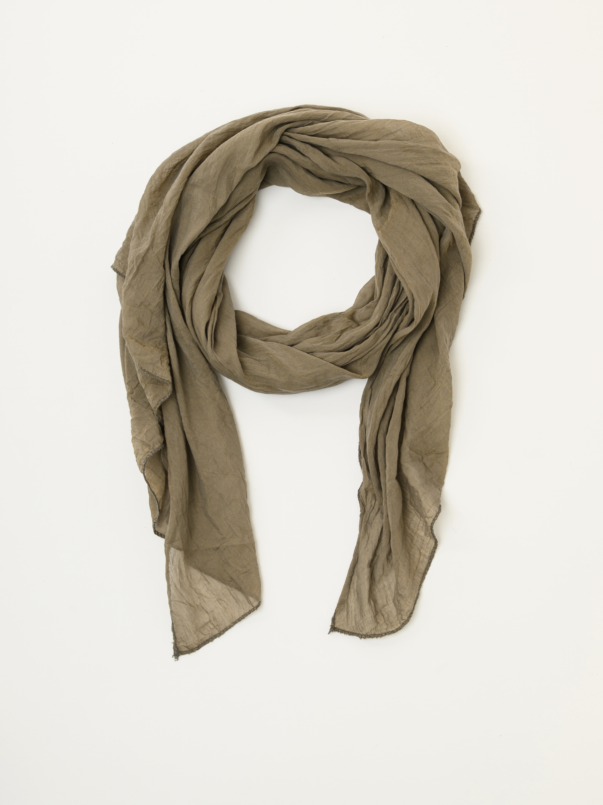 Foulard taupe 20% soie