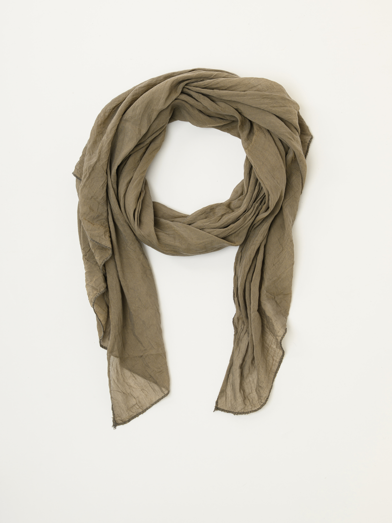Foulard taupe 20% soie