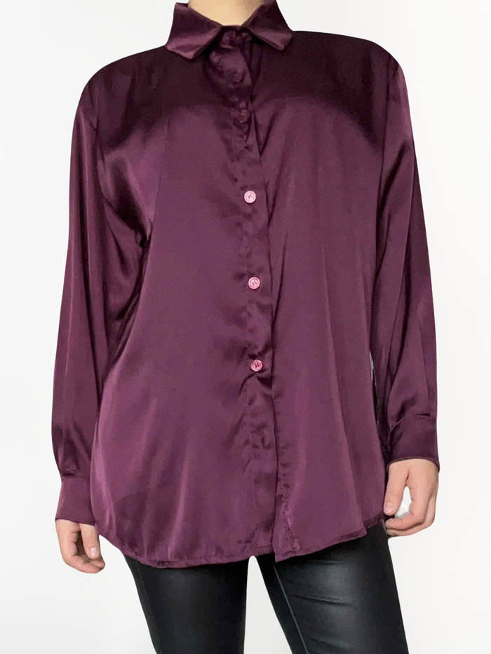 NEW - Chemise bourgogne avec cravate carottée