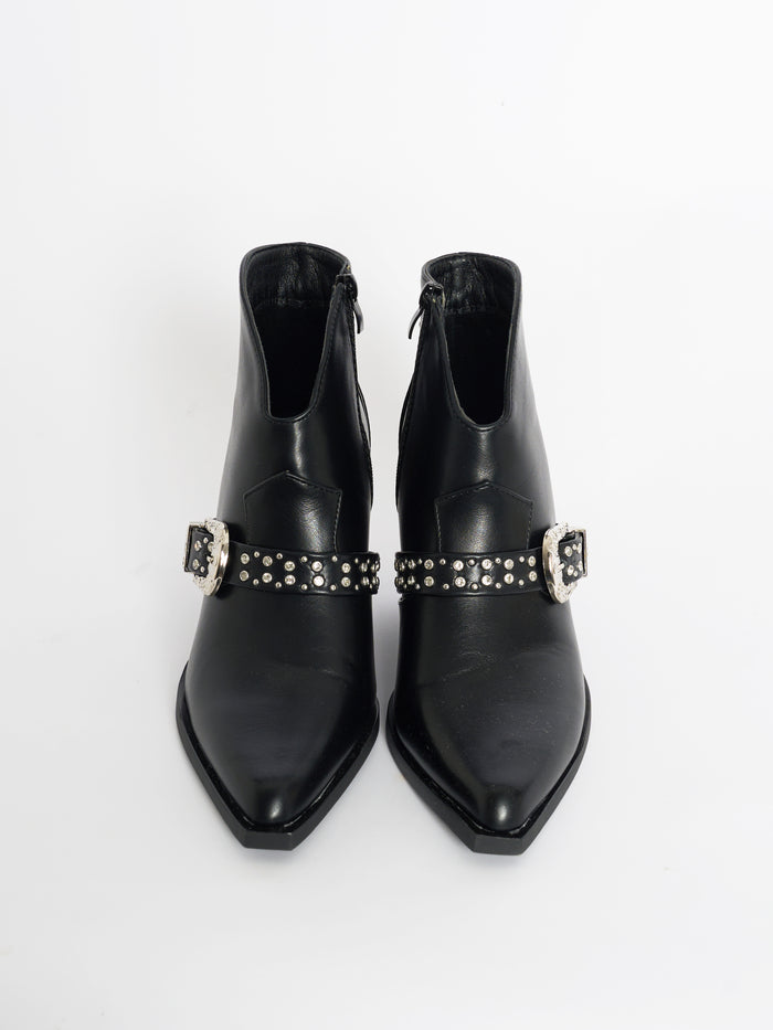NEW - Botte noir en cuir végan