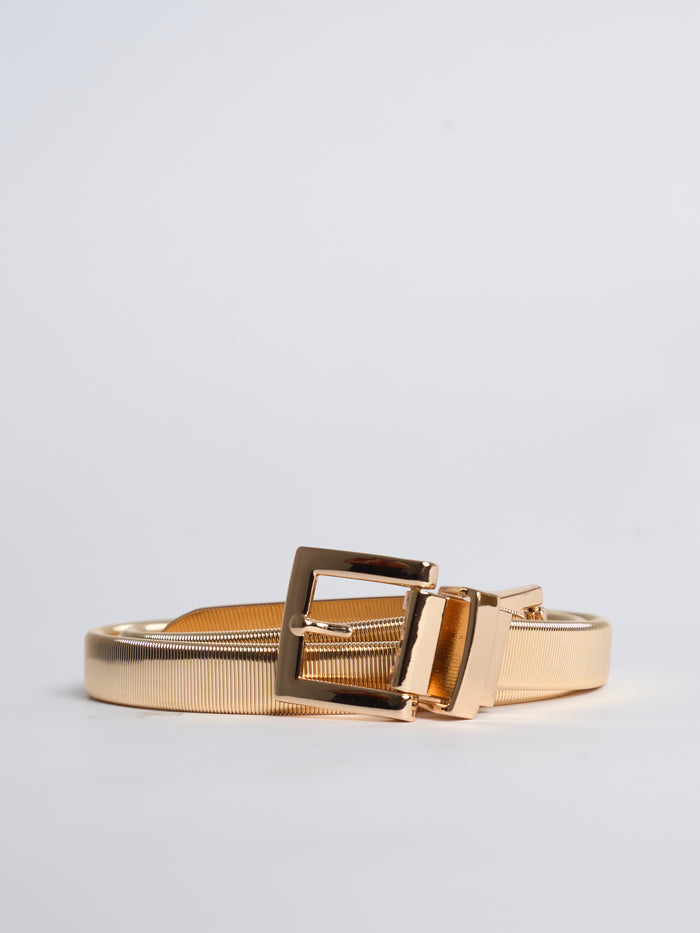 NEW - Ceinture élastique dorée métallisée