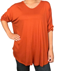 Chandail rouille a manche 3 4