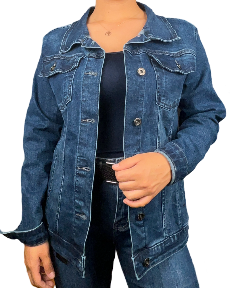 Jacket à manche longue en jeans