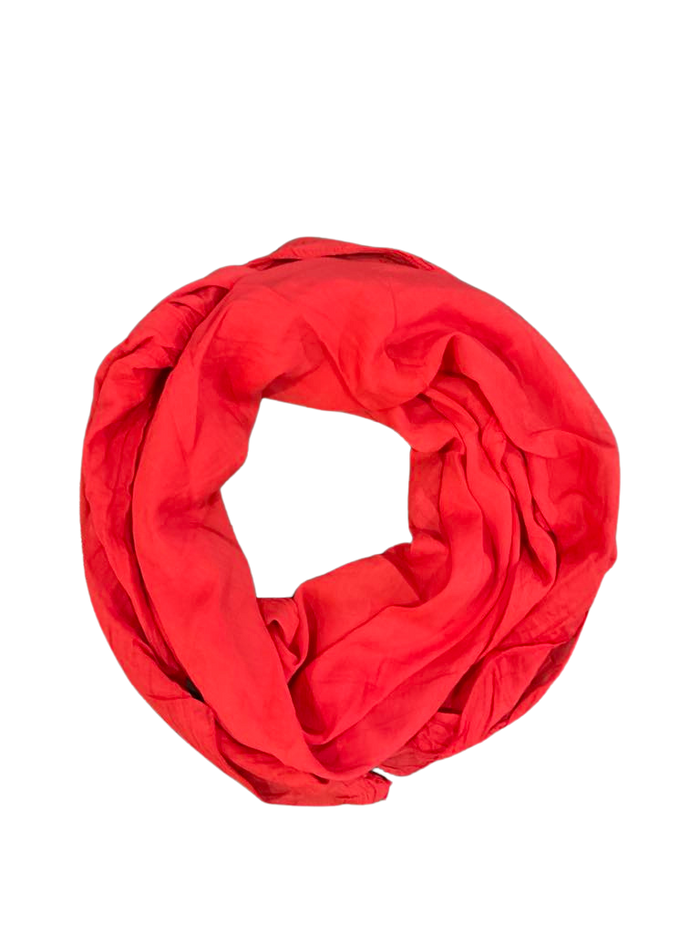 Foulard Rouge 20% soie pour femme.