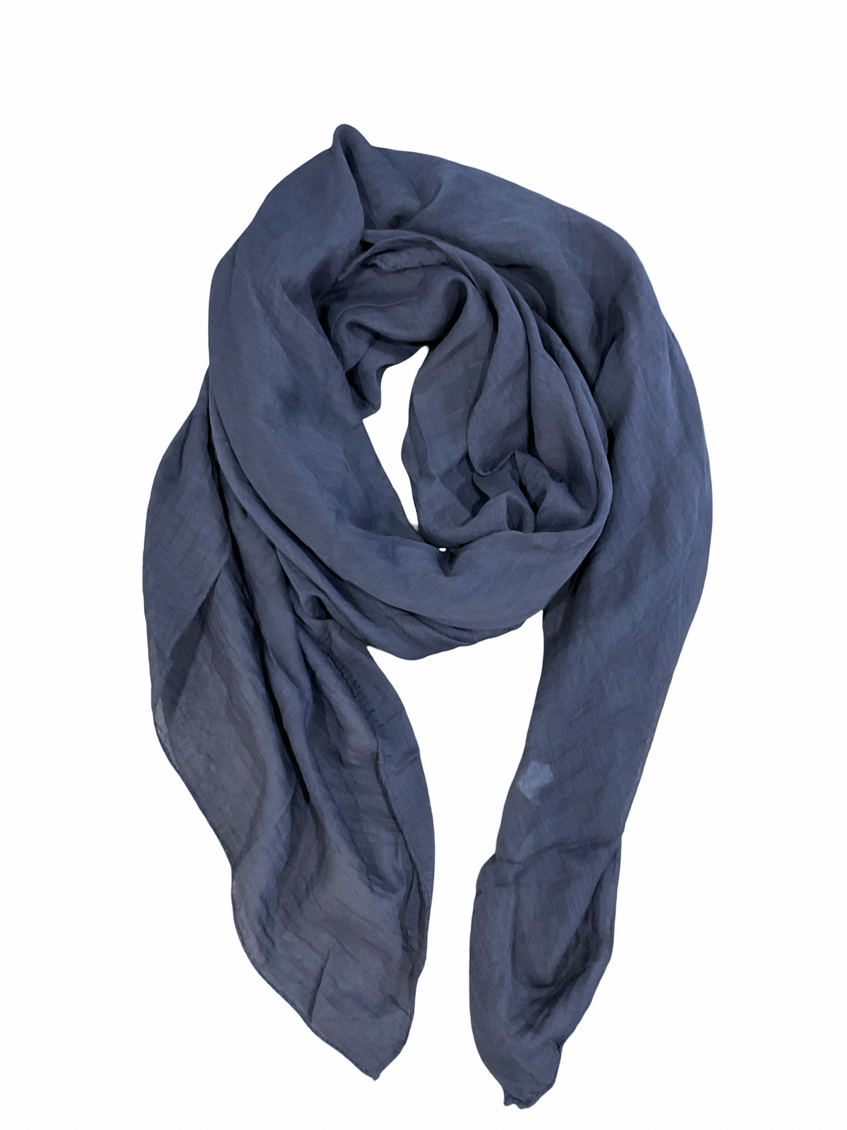 Foulard bleu marin 20% soie