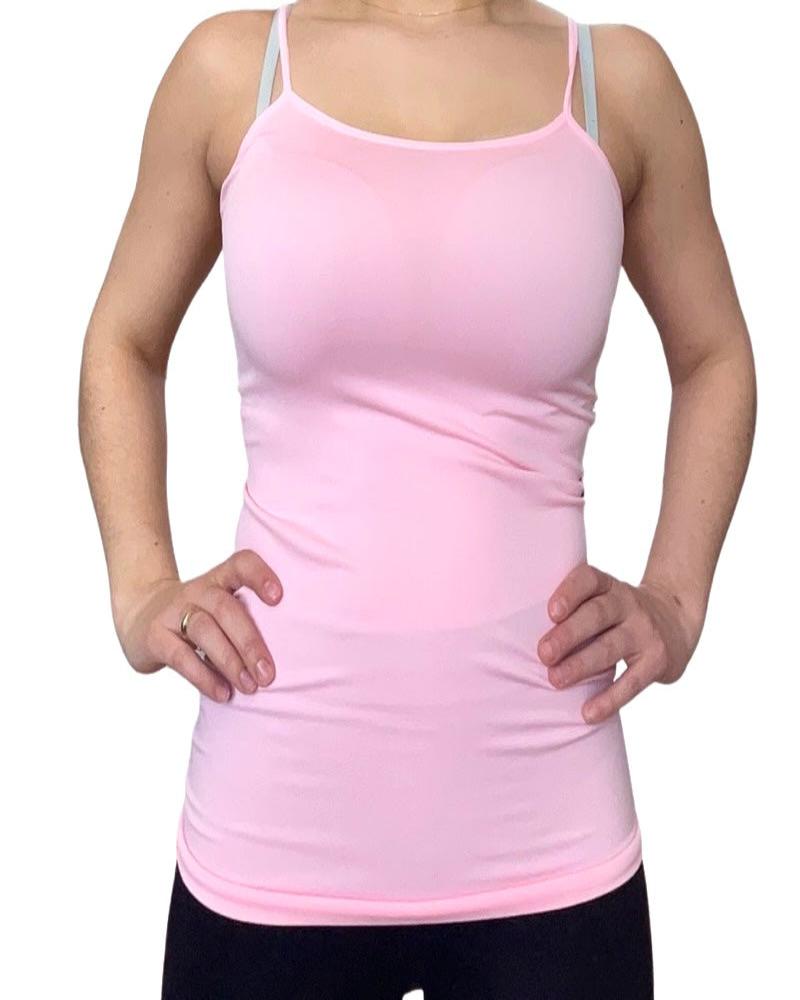 Camisole rose pâle gainante | Camisoles amincissantes